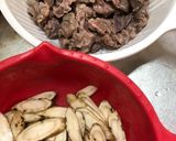 牛すじとゴボウの甘辛丼作り方2写真