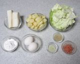 米粉でふわふわお好み焼き♪♪(炊飯器）作り方1写真