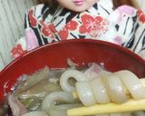 リカちゃん♡イカの墨煮を利用しておうどん作り方13写真