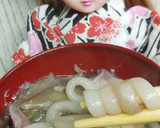 リカちゃん♡イカの墨煮を利用しておうどん作り方13写真