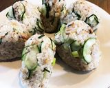 サバ味噌缶ときゅうりのおにぎり作り方6写真