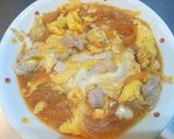 他人丼(豚ロース肉の卵とじ)作り方7写真