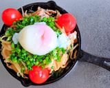 豚ニラ温玉丼作り方6写真