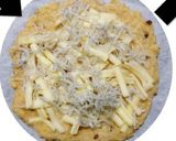 レンチンネギじゃこチーズ　玄米飯ピザ作り方5写真