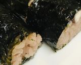 市販のお赤飯／おこわの味つけ海苔巻き作り方3写真