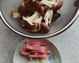ひらたけのガリバタ醤油パスタ作り方1写真