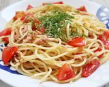 ランチに♪ツナ缶とトマトの和風冷製パスタ作り方4写真