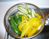 豚しゃぶと夏野菜のアジアン冷麺作り方1写真