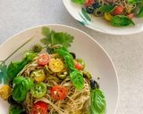 カラフルトマトとバジルの冷製パスタ作り方12写真