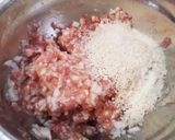 ピーマンに豚肉団子詰め込み焼き♪作り方3写真