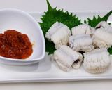 鱧の湯引き、梅肉添え作り方10写真