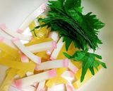 簡単!かまぼことたくあんの和え物。作り方2写真