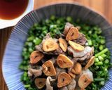★夏の牛すじ★ニンニクねぎぽん作り方3写真