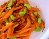 人参と枝豆の塩昆布あえ作り方3写真