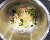ホットクック小松菜ベーコンクリームパスタ作り方5写真