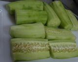 採り遅れ巨大キュウリの…「餡かけ」作り方1写真