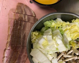 白菜とベーコンとしめじの卵炒め作り方1写真