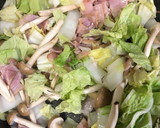 白菜とベーコンとしめじの卵炒め作り方3写真