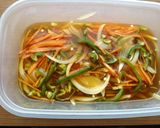 サバの野菜たっぷり！カレー風味南蛮漬け♪作り方3写真