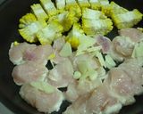 旬のトウモロコシと胸肉のアオサ照り焼き♪作り方4写真
