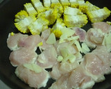 旬のトウモロコシと胸肉のアオサ照り焼き♪作り方4写真