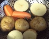 じゃがいも蒸して♪ポテトサラダ♪作り方1写真