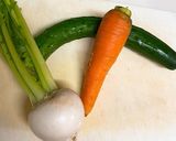 ★簡単冷蔵庫ぬか漬け★ 〜漬ける時間〜作り方1写真