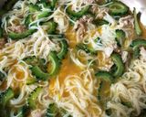 ゴーヤ素麺チャンプル和風オープンオムレツ作り方5写真