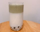 ペットボトル振って、ダルゴナ抹茶タピオカ作り方6写真