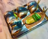 茄子とニラを抱いたイワシのオーブン焼き作り方4写真