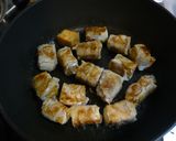 ♥豚肉と厚揚げのコロコロチーズ味噌焼き♥作り方5写真