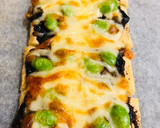 油揚げ×海苔の佃煮と枝豆のチーズピザ＊作り方4写真