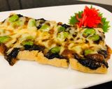 油揚げ×海苔の佃煮と枝豆のチーズピザ＊作り方5写真