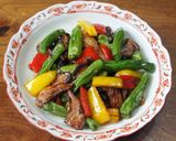 豚ばら肉としし唐の豆鼓炒め作り方6写真