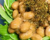 毎日の納豆●ベビーリーフのゆずかけサラダ作り方2写真
