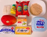初めて!マンゴーレアチーズケーキ〜♪作り方1写真