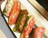 カニカマ 焼肉 生ハムの 生春巻き✩作り方3写真