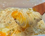 豆腐そうめん風で激旨とろ〜り温玉カルボ作り方5写真