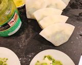餃子の皮の枝豆チーズ　バジル風味作り方5写真