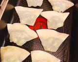 餃子の皮の枝豆チーズ　バジル風味作り方6写真