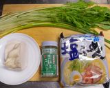 茹で鶏と水菜の塩ラーメン柚子胡椒風味作り方1写真