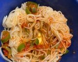 卵バターそうめん　トマト味作り方3写真