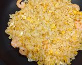 海老チャーハン(卵、ネギを入れて)作り方8写真