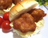 から揚げ と卵のロールパンサンド作り方5写真