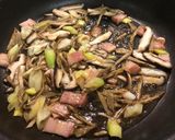 ゴボウときのこの和風パスタ作り方4写真