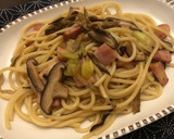 ゴボウときのこの和風パスタ作り方5写真