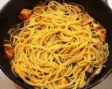 鶏肉と梅干しのパスタ作り方5写真