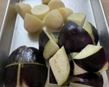水ナスとじゃが芋の煮物（炊飯器調理）作り方1写真