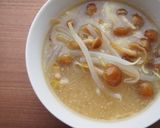 なめこともやしの味噌汁♪作り方5写真