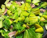 チンゲン菜の和風パスタ作り方2写真
